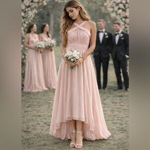 Eliza J. Chiffon Bridesmaid Dress Formal Gown.